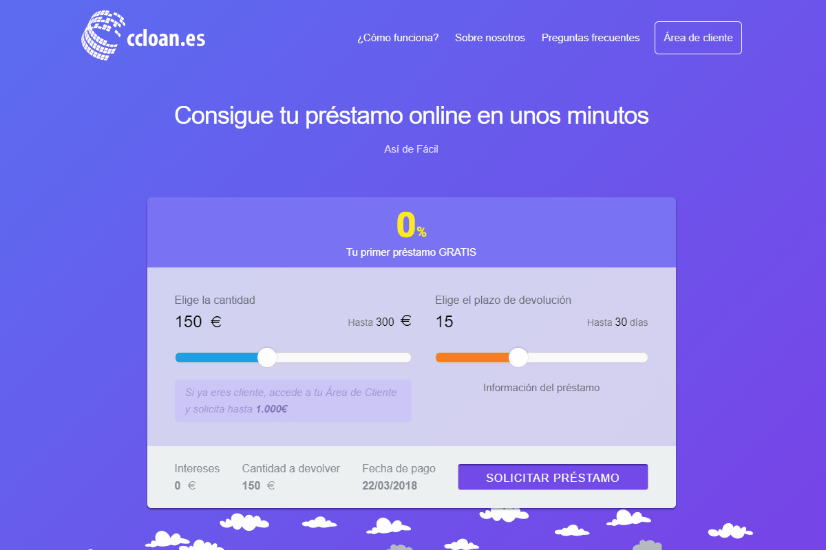 CCLoan préstamos sitio web